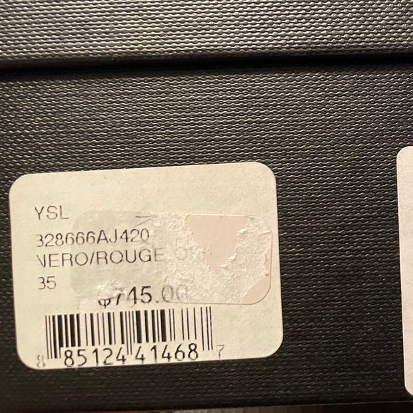 Saint Laurent Paris Bi-Color Black /Red Cap Toe Pointed Heels - Picture 11 of 11